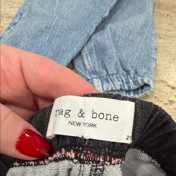 rag & bone Kids Light Blue and Black Jeans - Picture 3 of 5